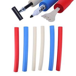 6Pcs Foam Grip Tubing, Non-slip Foam Handle Sleeve Foam Support Grip Tubing Collision Handle Cover Provides Wider Larger Grip Pipe Tool for Utensils, Pens, Pencils, Toothbrushes