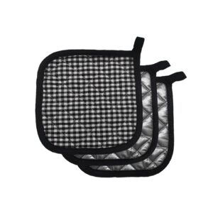 3pack heat-resistant pot holders - cotton potholders, hot pads, and trivets for kitchen clearance - ideal for cooking, baking, and outdoor use