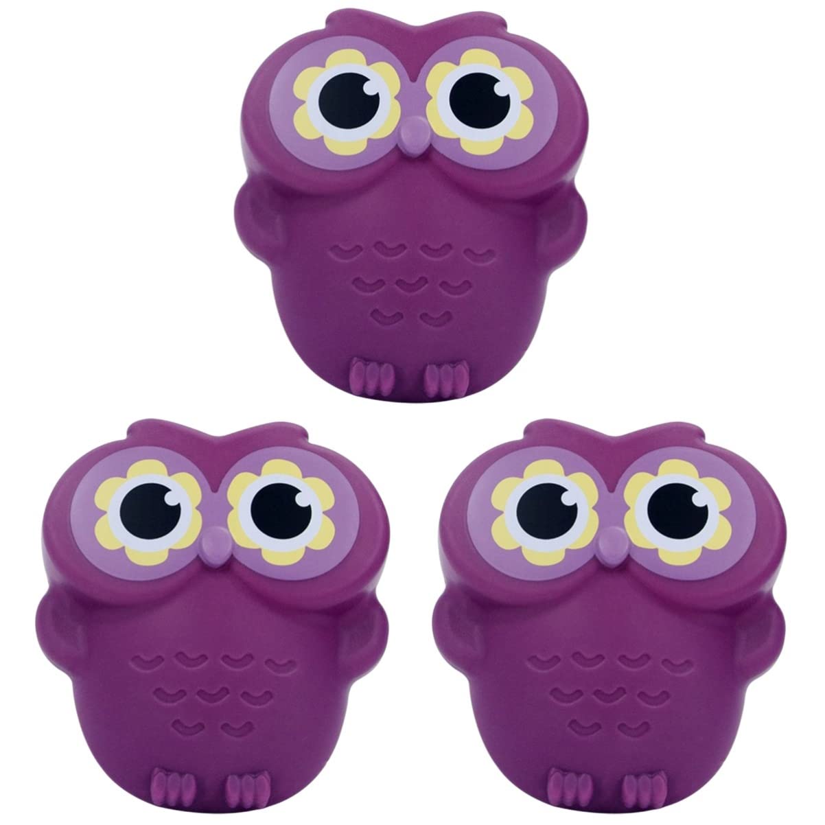 SOLUSTRE 3 Pcs Owl Gloves Microwave Oven Mitt Insulation Pads Mit BBQ Baking Gloves Cute Food Mitten Anti- Skid Silicone Pot Holders Oven Mitts Mini Pinch Purple