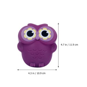 SOLUSTRE 3 Pcs Owl Gloves Microwave Oven Mitt Insulation Pads Mit BBQ Baking Gloves Cute Food Mitten Anti- Skid Silicone Pot Holders Oven Mitts Mini Pinch Purple