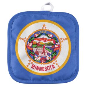 minnesota flag pot holder for indoor/outdoor kitchen and bbq