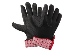 kitchen grips 5-finger glove set of 2, 10.25 inch, cherry/white woven (120201-11)