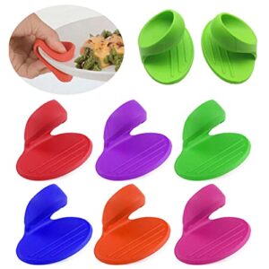 2 Pc Mini Silicone Pinch Pot Holder Hot Plate Pan Glove Grip Heat Resistant Oven