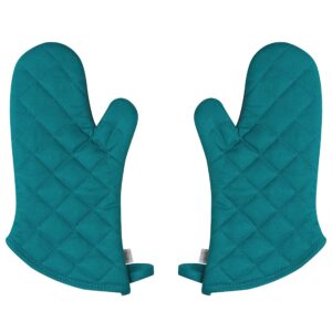 now designs superior oven mitt, set of two, peacock green