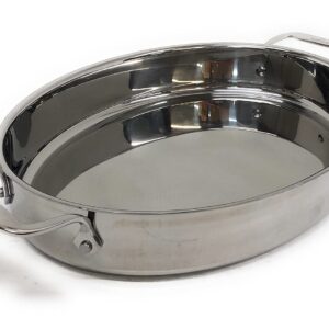 All-Clad Stainless Steel 15" Oval Baker with Pot Holders
