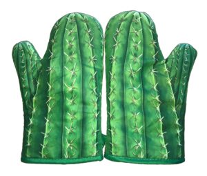 chienandalucia cactus green oven gloves (pair of mitts)