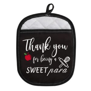 paraprofessional appreciation gift thank you for being a sweet para oven pads pot holder with pocket (sweet para)