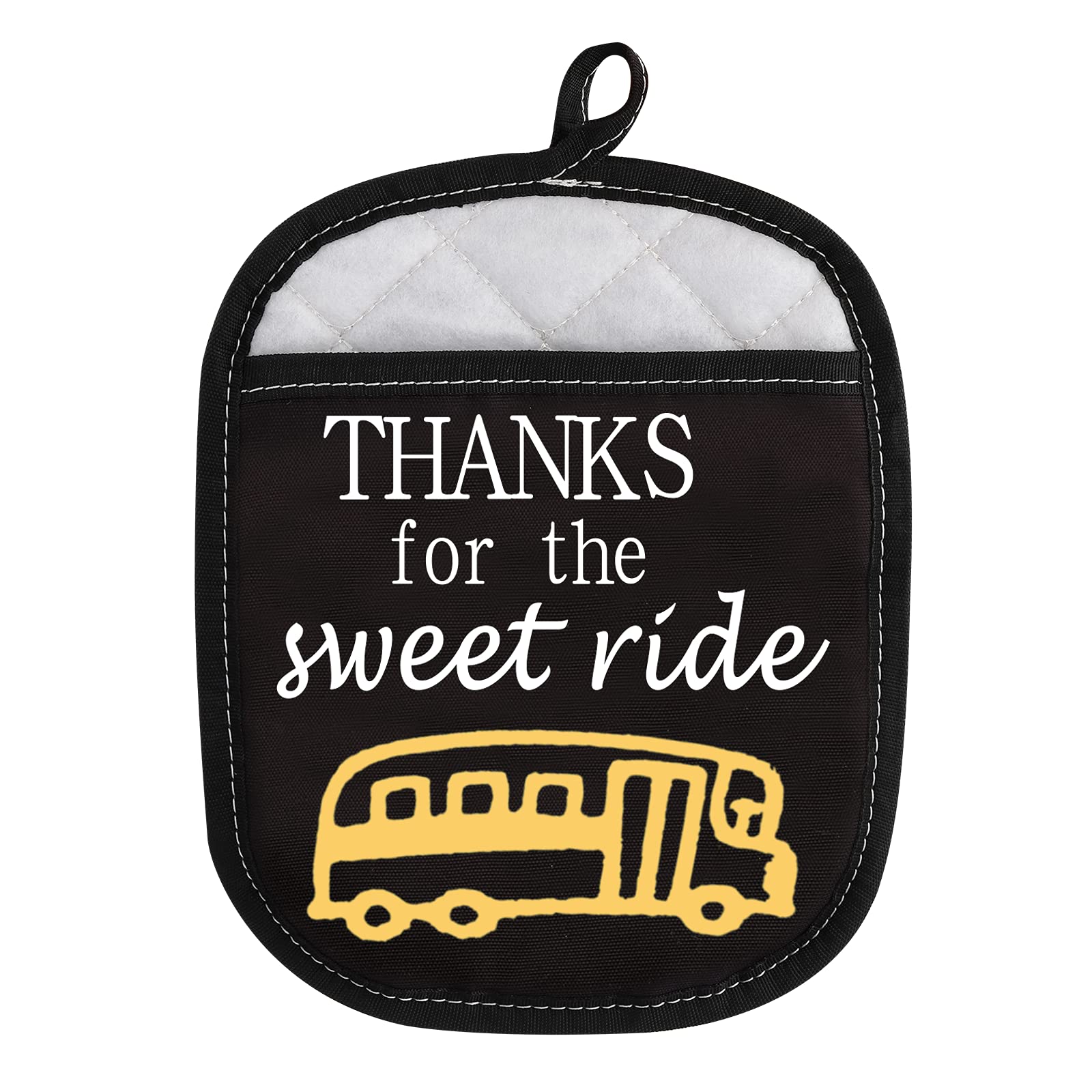 WCGXKO Oven Pads Pot Holder with Pocket for School Bus Driver Thanks for The Sweet Ride (Sweet Ride)