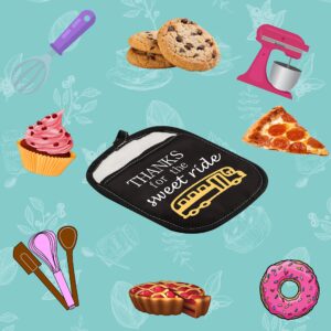 WCGXKO Oven Pads Pot Holder with Pocket for School Bus Driver Thanks for The Sweet Ride (Sweet Ride)