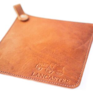 Lancaster Cast Iron Leather Pot Holder - Double Layered, Handmade Hot Pot Holders - Best Kitchen Hot Pads/Potholders - Made in The USA