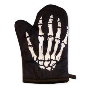 skeleton hand oven mitt funny bones halloween party graphic novelty accessories funny graphic kitchenwear halloween funny food novelty cookware black oven mitt