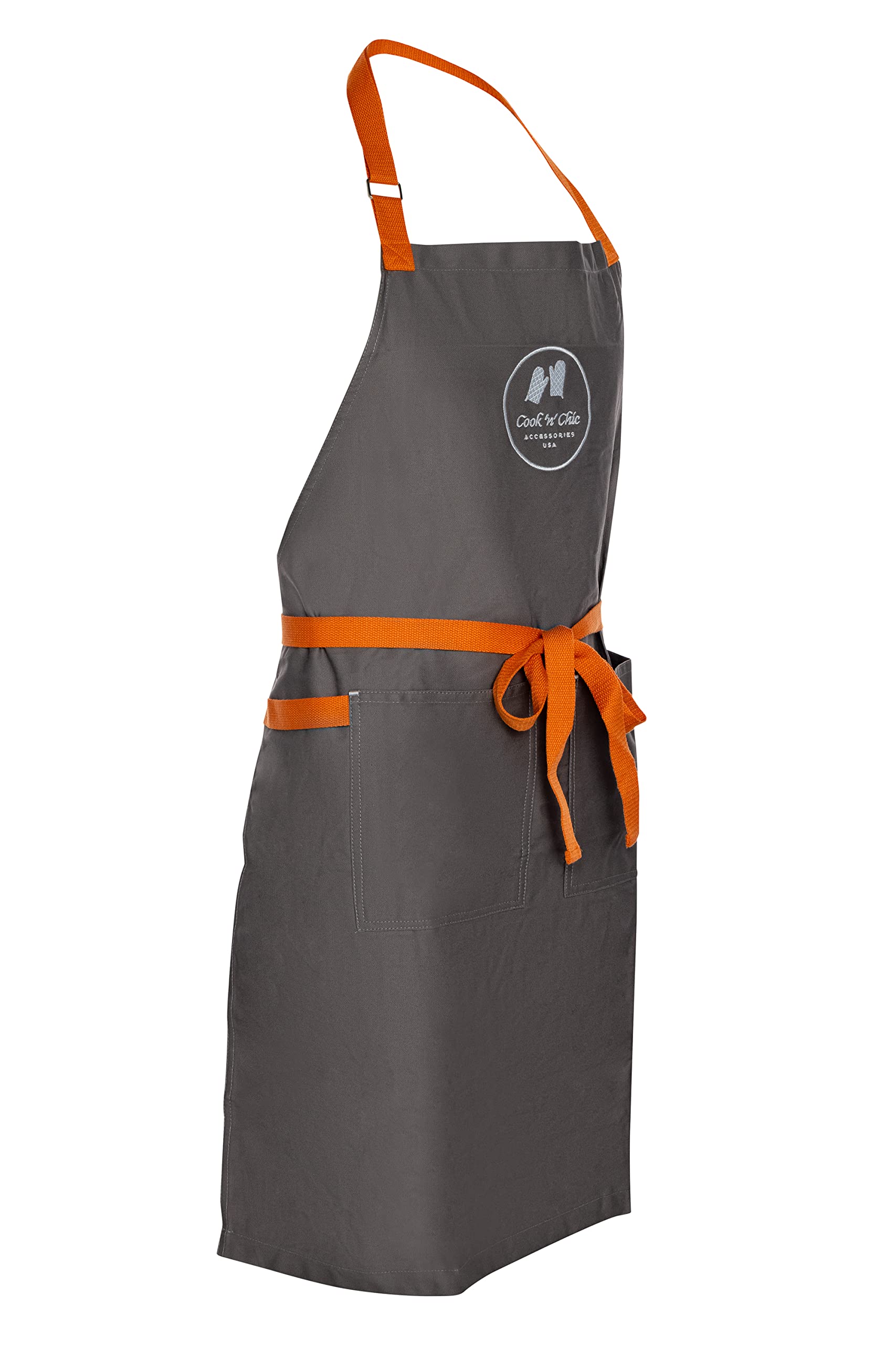 Premium Oven Mitts and Essential Chef's Apron - 500°F Heat Resistant - 30"x34" for Kitchen Cooking Baking - Flexible Soft Terry Cloth Cotton Lining