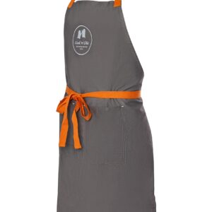 Premium Oven Mitts and Essential Chef's Apron - 500°F Heat Resistant - 30"x34" for Kitchen Cooking Baking - Flexible Soft Terry Cloth Cotton Lining