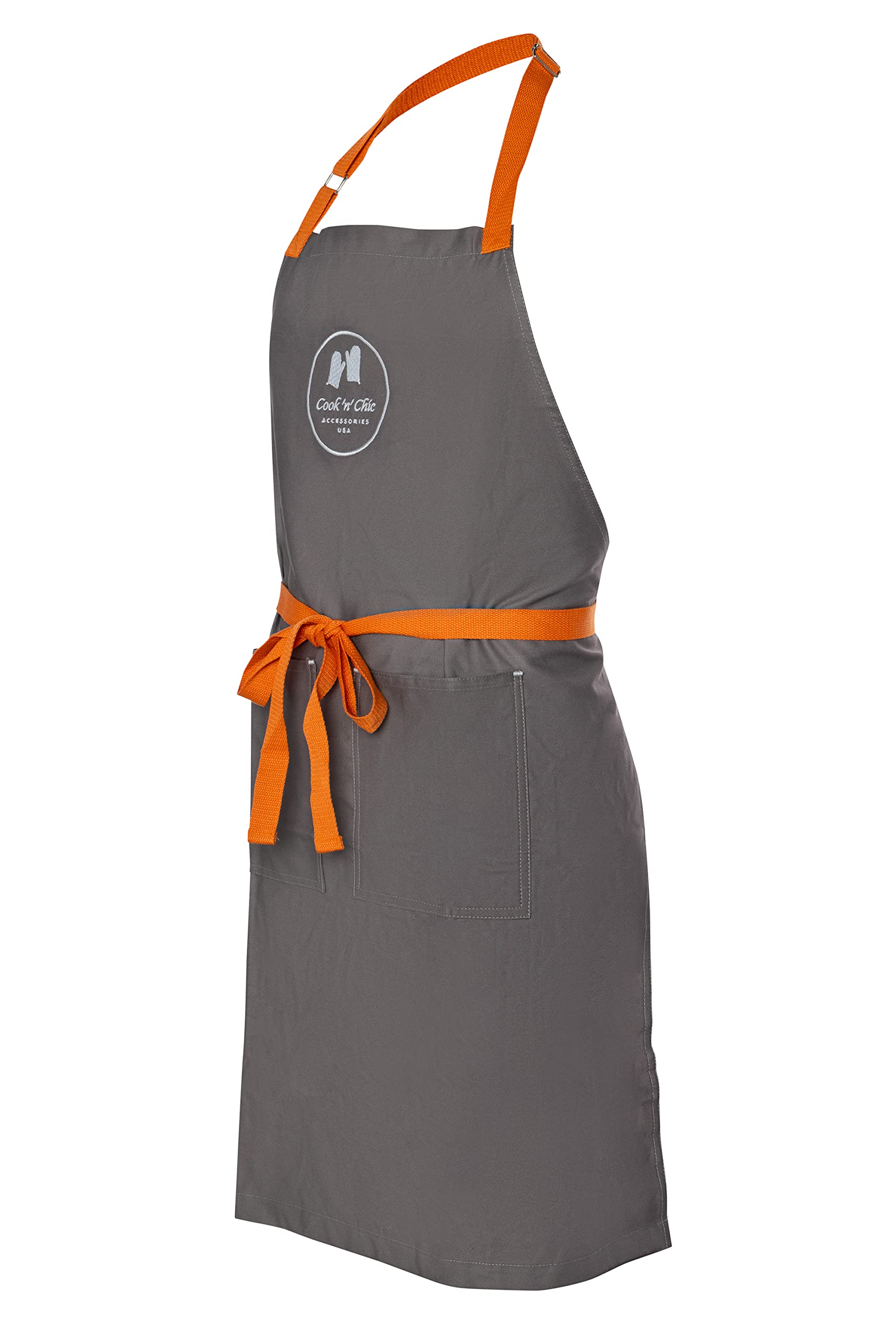 Premium Oven Mitts and Essential Chef's Apron - 500°F Heat Resistant - 30"x34" for Kitchen Cooking Baking - Flexible Soft Terry Cloth Cotton Lining