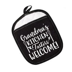 Best Grandma Gift Grandma Pot Holders Grandma's Kitchen Tasters Welcome Potholders (Grandma's Kitchen)