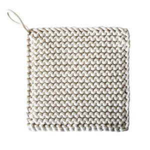 osaladi japanese pot holders crochet woven hot dishes pans mat weave cotton trivets for hot dishes hot pot holders （ 19cm ）