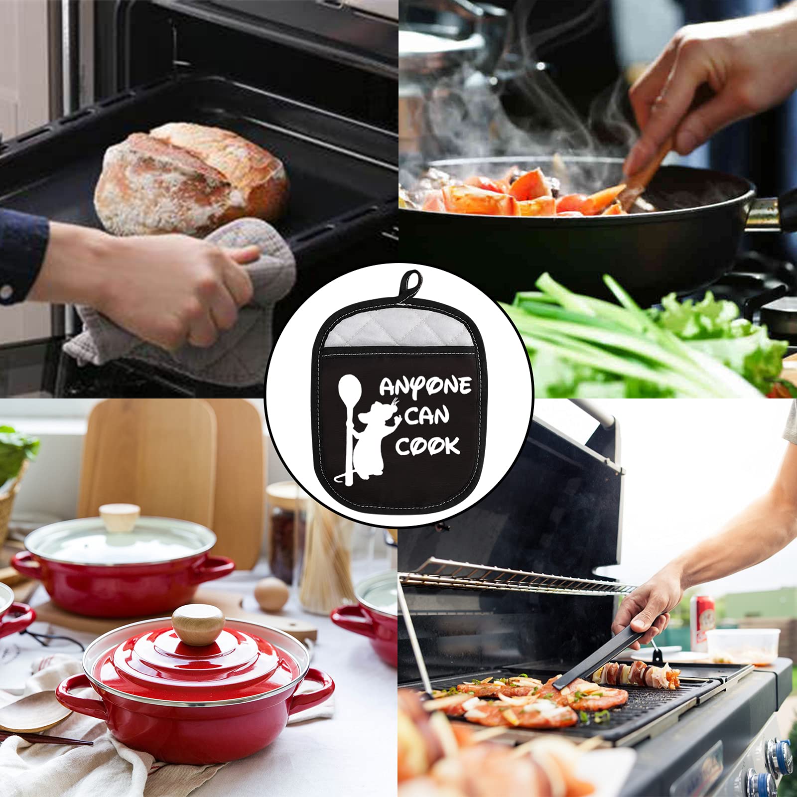 ZJXHPO Cooking Gift Anyone Can Cook Hot Pads Oven Pads Pot Holder for Cooking Lover (Anyone Can Cook)