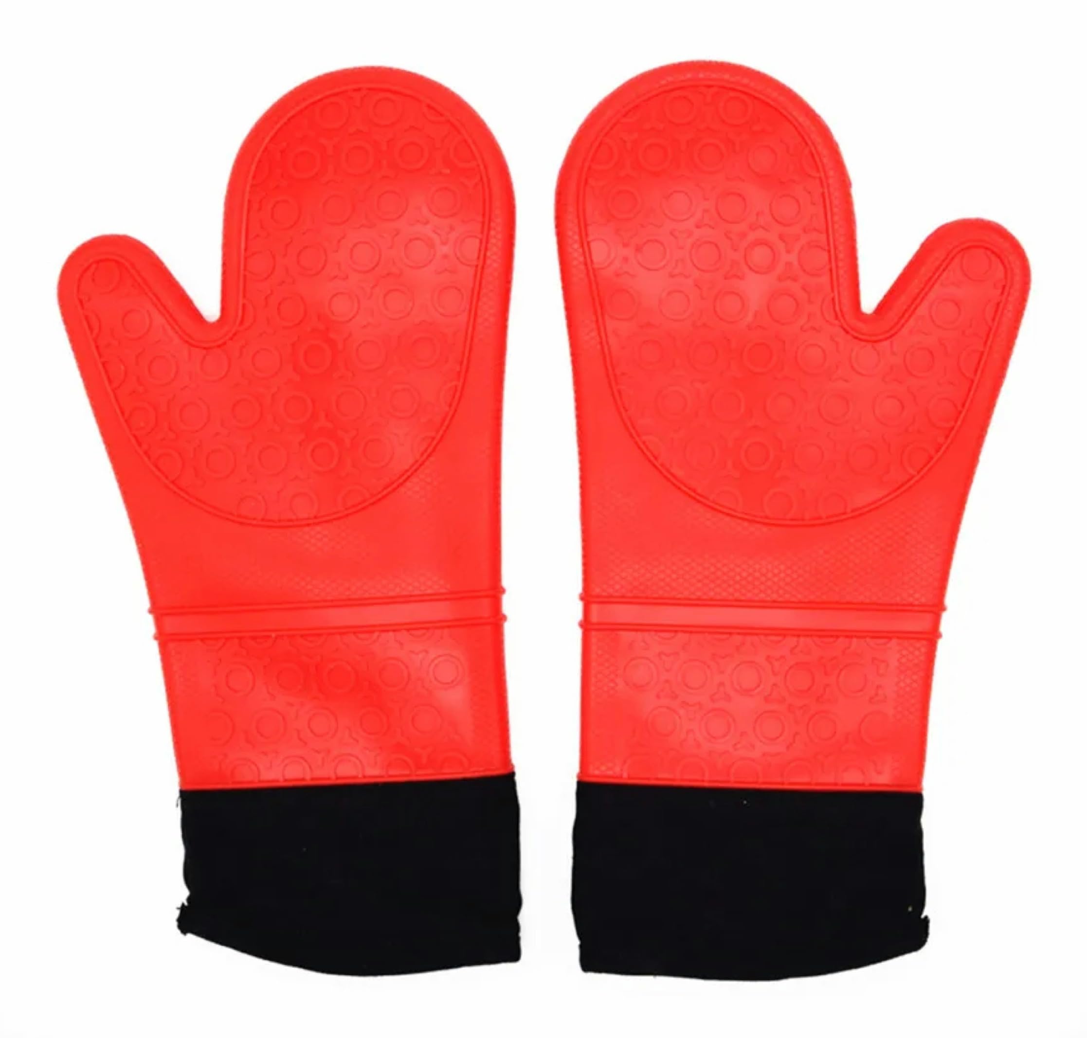 Long Silicone Oven Mitts Set: Featuring Non-Slip Grip, Resistance to Heat, Ease of Cleaning, Perfect for Grilling, Baking, and Various Other Culinary tasks.