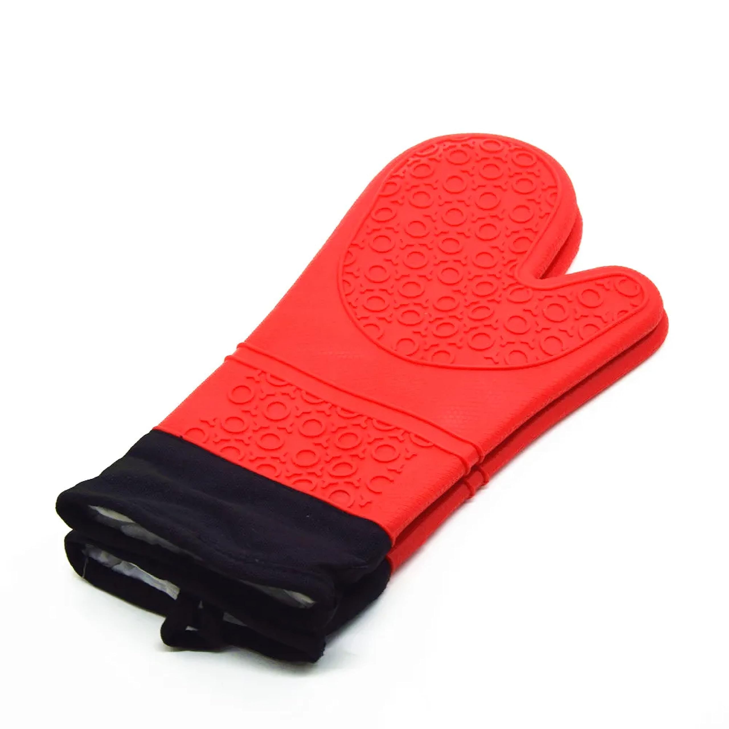 Long Silicone Oven Mitts Set: Featuring Non-Slip Grip, Resistance to Heat, Ease of Cleaning, Perfect for Grilling, Baking, and Various Other Culinary tasks.