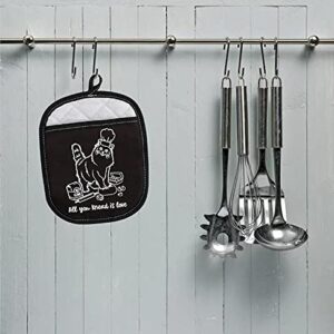 All You Knead is Love Cat Kneading Kitten Pun Baking Oven Pads Pot Holder with Pocket (All You Knead is Love)