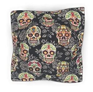 sugar skull microwave bowl cozy día de muertos reversible microwaveable pot holder day of the dead bowl holder day of the dead kitchen linens skull home decor gifts under 10 halloween hostess gift