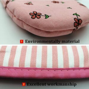 candygirlft Oven Mitts, Heat Resistant Oven Gloves with Quilted Cotton Lining, Baking Mitts for Barbecue, Cooking, Baking, BBQ, Mimicrowave (Pink)