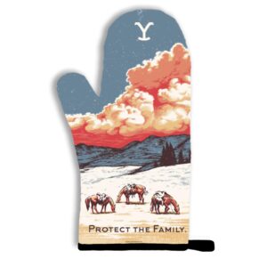 yellowstone dutton ranch officially licensed - protect the family oven mitt - heat resistant