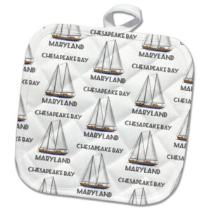 3drose the perfect sailing design for a chesapeake bay maryland captain. - potholders (phl_352357_1)