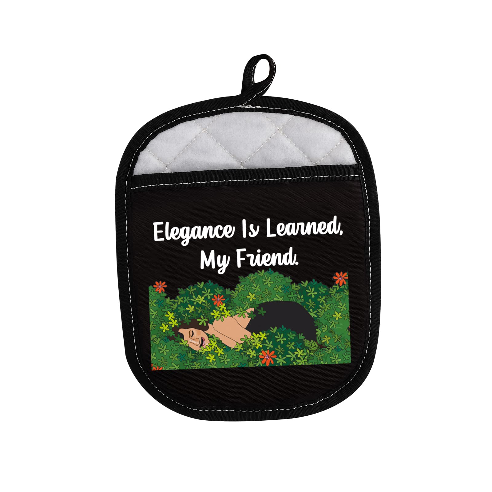 LEVLO RHONY Inspired Gifts Elegance is Learned Pot Holders Real Housewives Gift (Elegance is Learned)