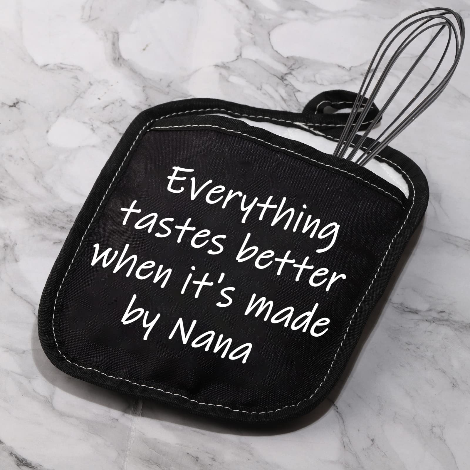 Everything Tastes Better When It's Made by Nana Pot Holder Grandma Pot Holder Gift for Nana (Made by Nana Red)