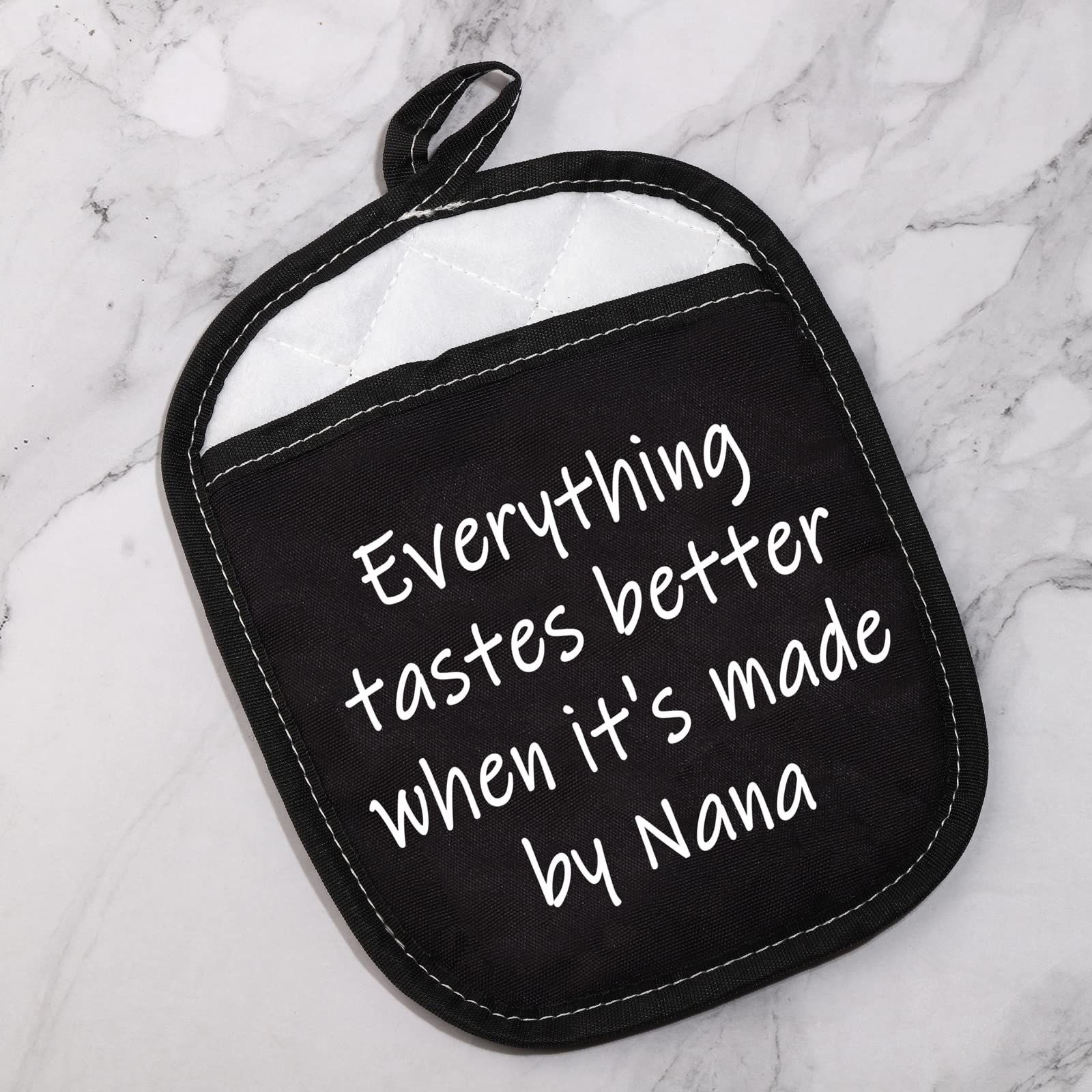 Everything Tastes Better When It's Made by Nana Pot Holder Grandma Pot Holder Gift for Nana (Made by Nana Red)