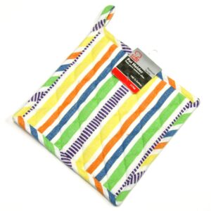 chef craft select cotton pot holder, 7.75 inch, striped