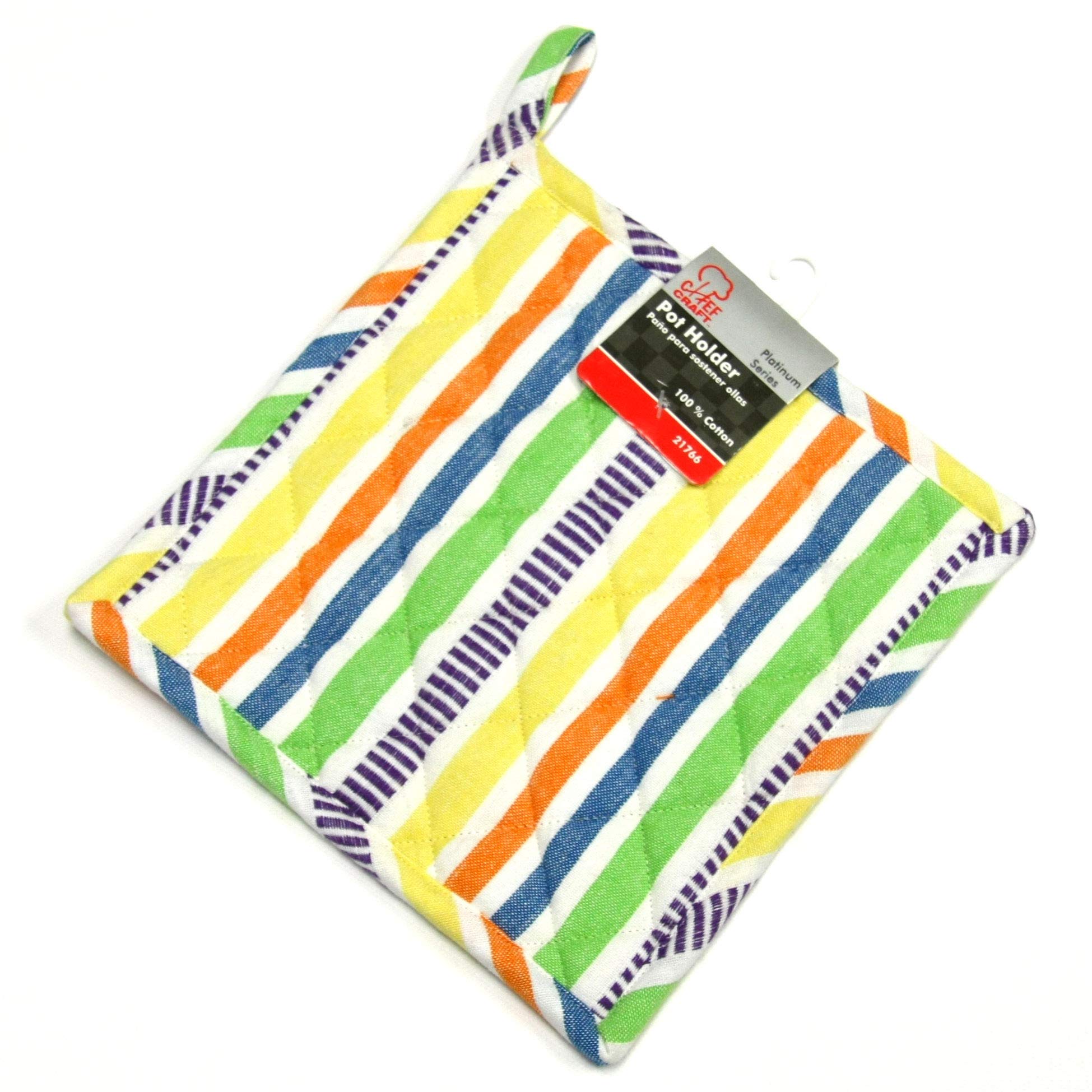 Chef Craft Select Cotton Pot Holder, 7.75 inch, Striped