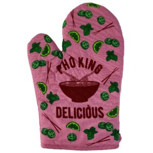 pho king delicious oven mitt funny vietnamese soup f*cking delicious graphic novelty kitchen glove funny graphic kitchenwear funny food novelty cookware pink oven mitt