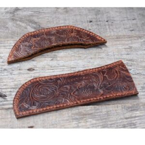 JJNUSA Leather Cast Iron Handle Cover，Skillet Handle Cover, Handmade Leather Handle Protector