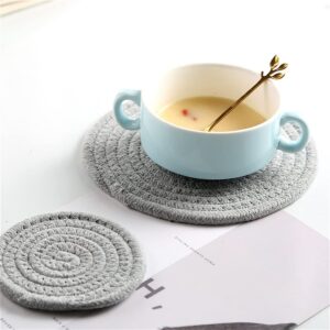 3pcs Pure Cotton Thread Weave Hot Pot Holders Set Coasters, Hot Pads, Hot Mats,Spoon Rest for Cooking and Baking