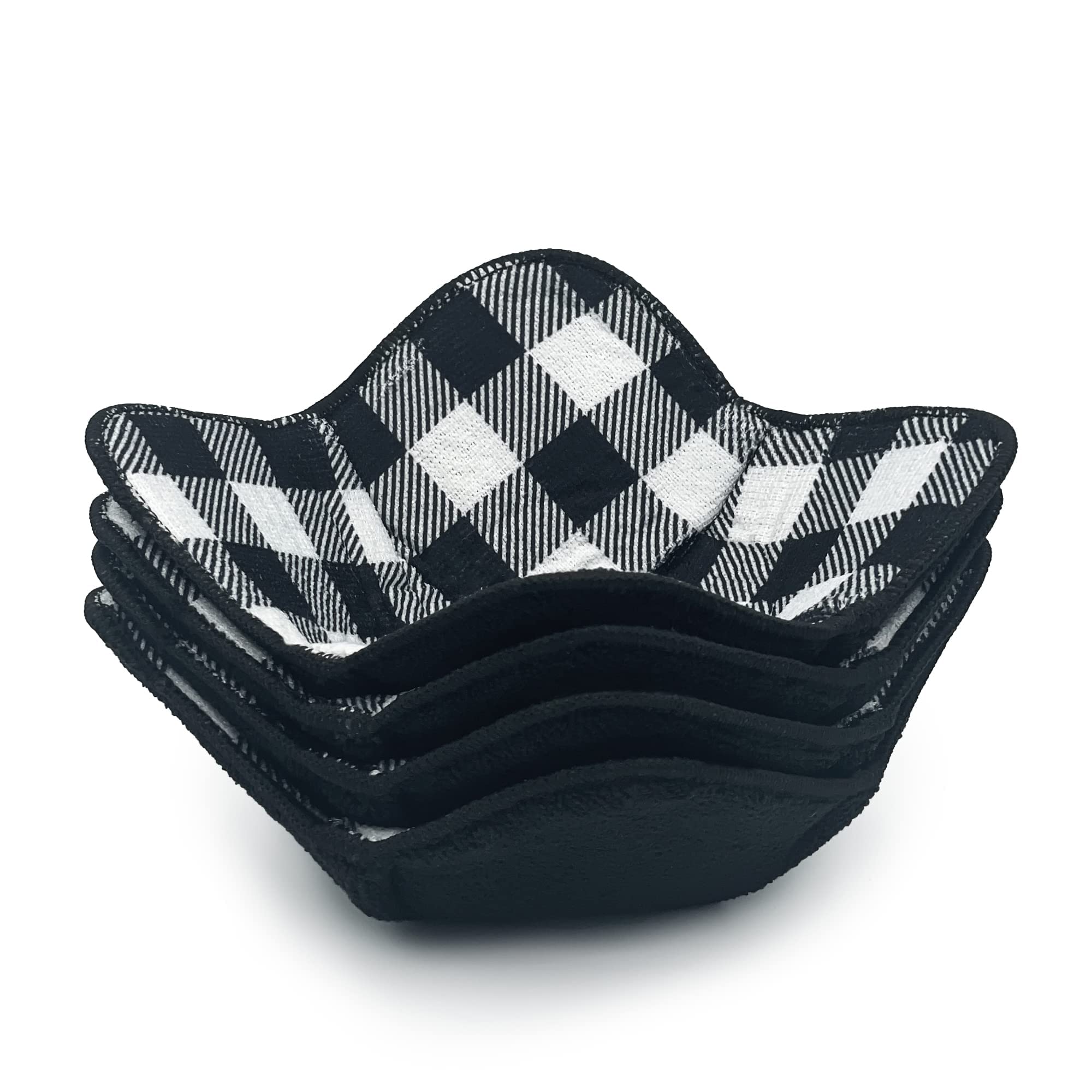 Microwave Bowl Holders Black + Grey Pattern