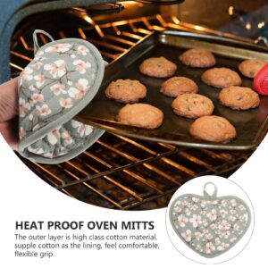 Hemoton Cotton Oven Gloves 4 Pcs Baking Gloves Coffee Mug Coaster Pinch Mitts Hot Pads Pot Holder Gloves Oven Mitts Jar Opener Coaster Potholder Oven Mitt at Home Cotton Grill