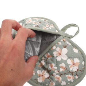 Hemoton Cotton Oven Gloves 4 Pcs Baking Gloves Coffee Mug Coaster Pinch Mitts Hot Pads Pot Holder Gloves Oven Mitts Jar Opener Coaster Potholder Oven Mitt at Home Cotton Grill