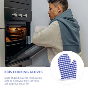 Oven Mitts Kitchen Gloves: Straw Holder 2Pcs Microwave Gloves Kitchen Mitts for Cooking Baking Grils Play Cooking Pot Kitchen Oven Mitts and Pot Holders Sets