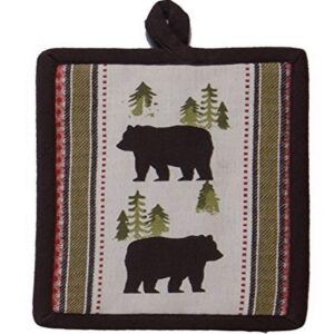 kay dee designs simple living bear printed woven potholder