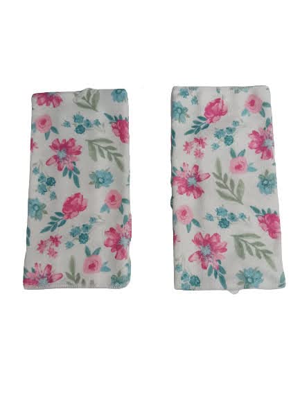 JABECS 5 Pieces Spring Flowers 2 Pot Holder 2 Kitchen Towels 1 Cooking Oven Mittens. (5, Polyester, Microfiber, Cotton)