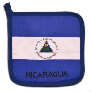 Nicaragua Flag Kitchen & BBQ Set w/ Apron, Oven-mitt & Pot-holder Nicaraguan