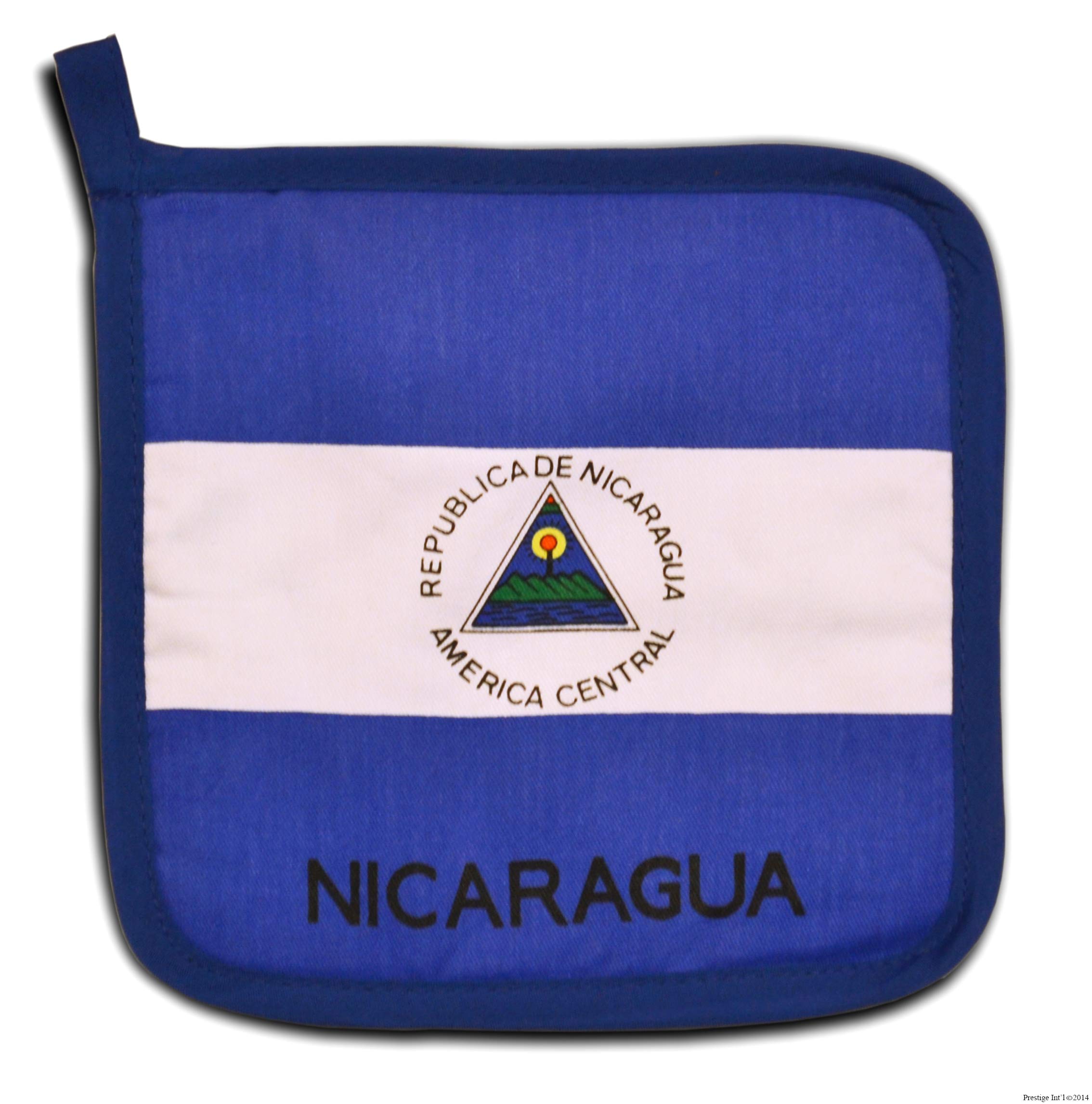 Nicaragua Flag Kitchen & BBQ Set w/ Apron, Oven-mitt & Pot-holder Nicaraguan