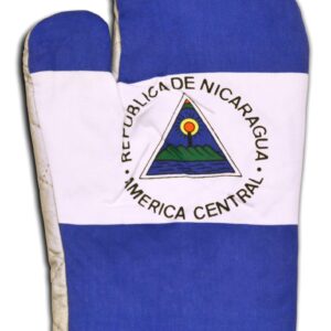 Nicaragua Flag Kitchen & BBQ Set w/ Apron, Oven-mitt & Pot-holder Nicaraguan