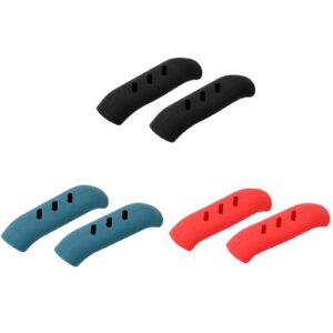 atrusu 6pcs silicone pot handle covers heat resistant,3 color assist handle holder grip,silicone pot handle cover,non slip pot grip handle sleeve,kitchen accessories for cooking&baking
