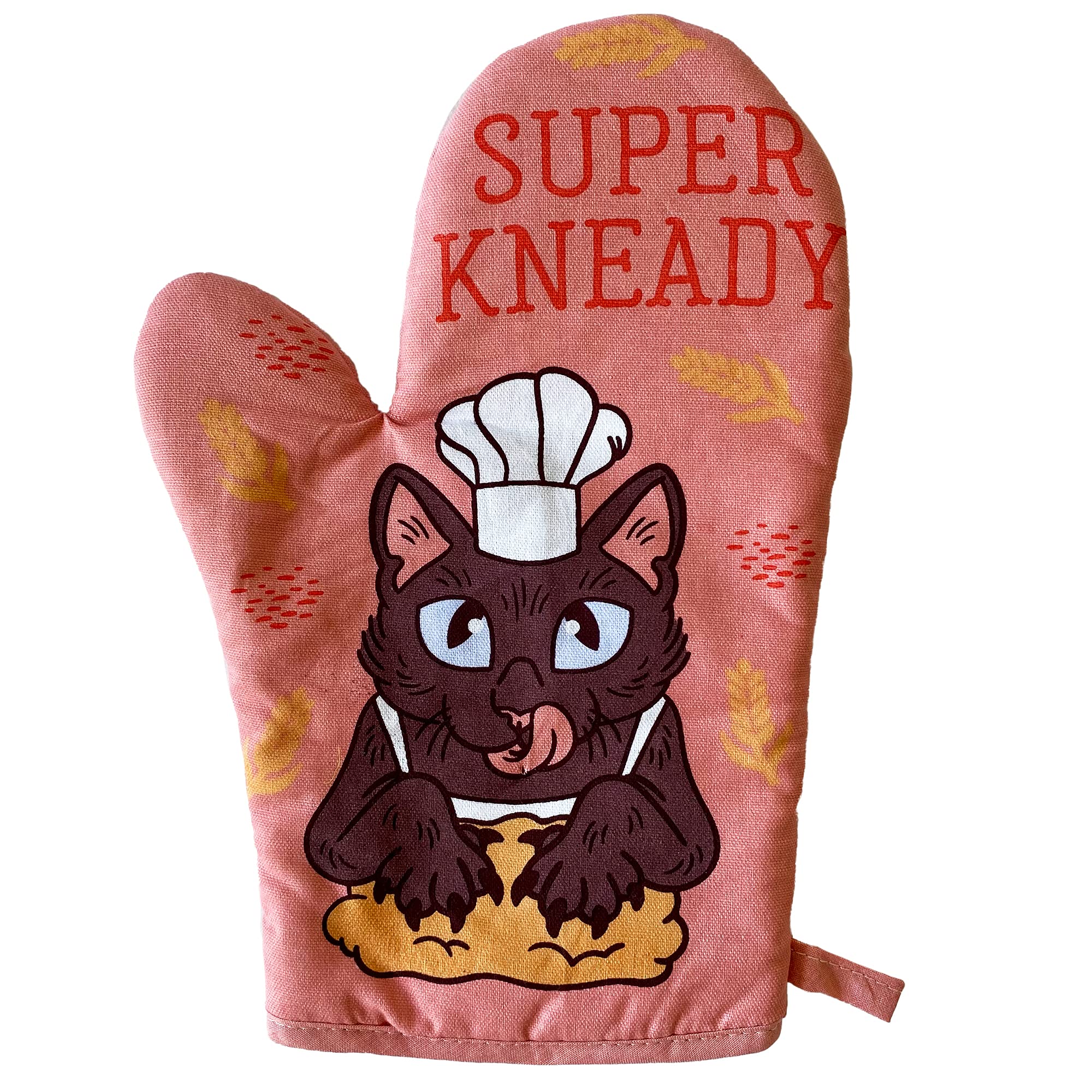 Super Kneady Oven Mitt Funny Pet Kitty Cat Lover Baking Kitchen Glove Funny Graphic Kitchenwear Food Funny Cat Novelty Cookware Multi Oven Mitt