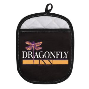 tv show inspired dragonfly inn oven pads pot holder with pocket for fans fandom (dragonfly inn)