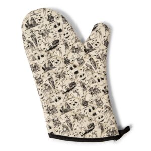 disney the nightmare before christmas black and white kitchen oven mitt glove