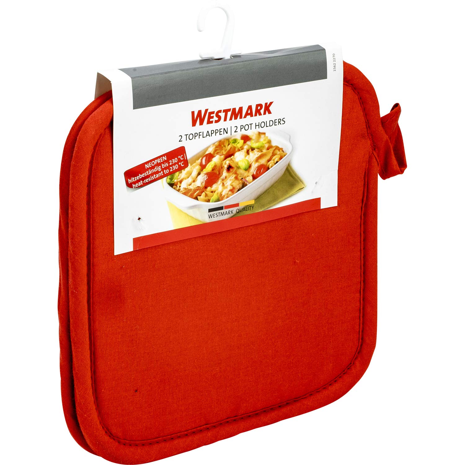 Westmark 2 Pot Holders, Professional, Red/Black